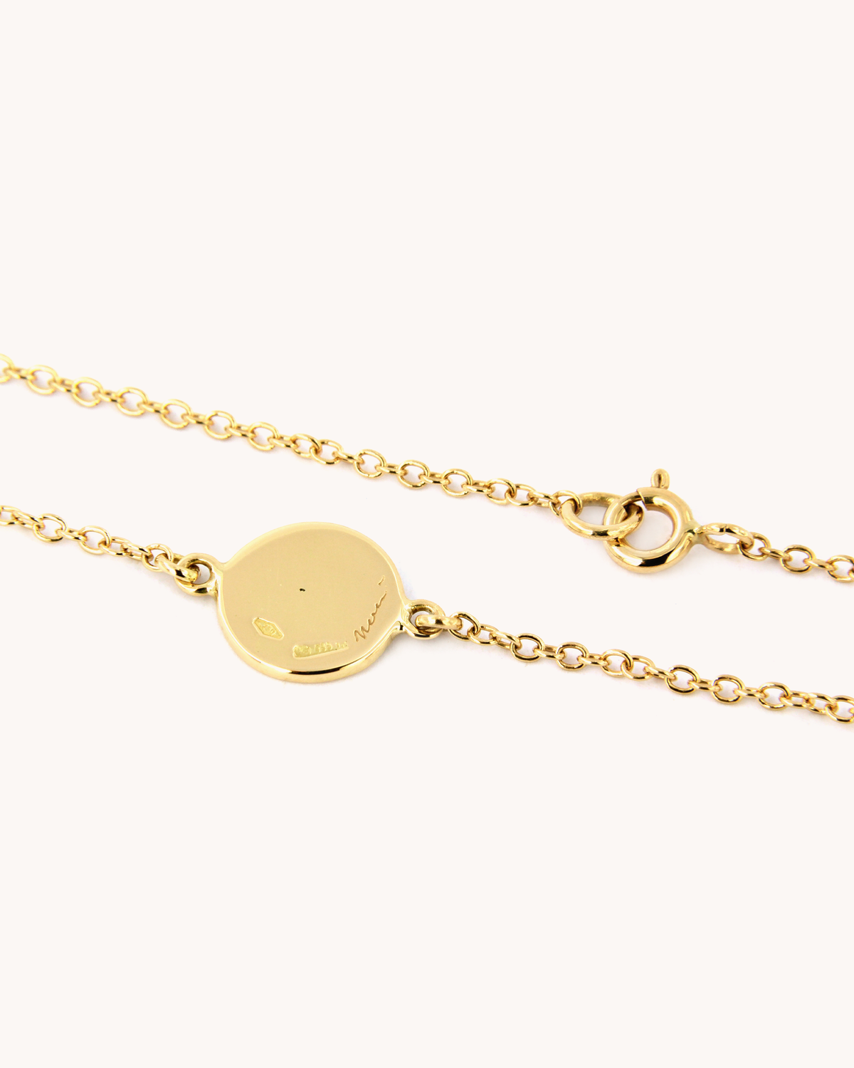 Bracciale Luna di Merù in oro giallo 18 carati con smalto a fuoco dipinto a mano