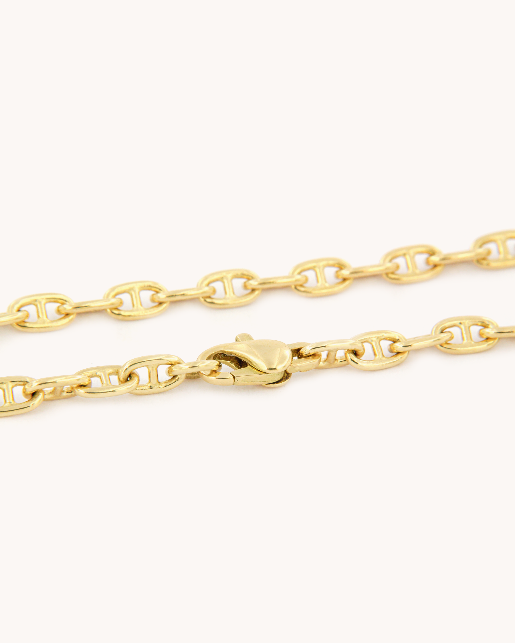 Bracciale in oro giallo 18 carati con maglia marina classica, Merù Gioielli.