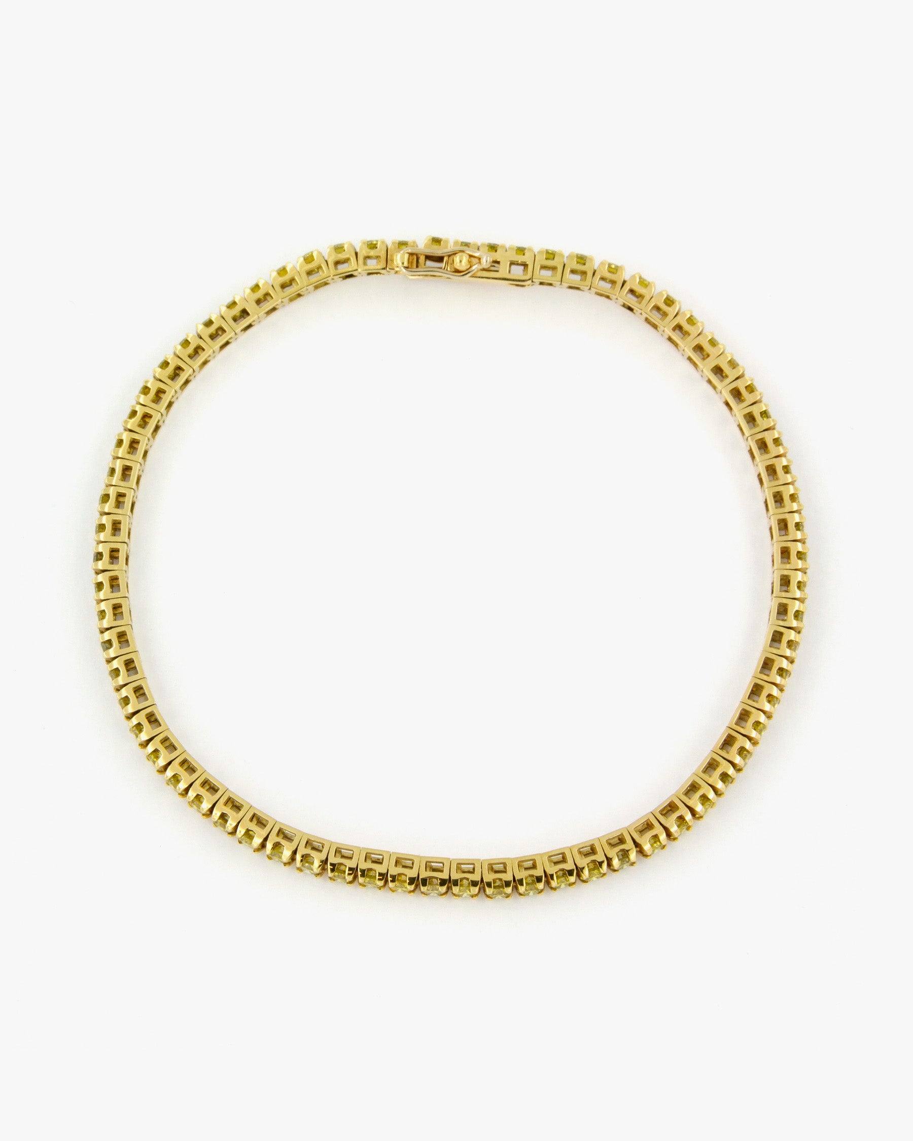 Bracciale tennis in oro giallo 18K con diamanti gialli fancy firmato Merù Gioielli
