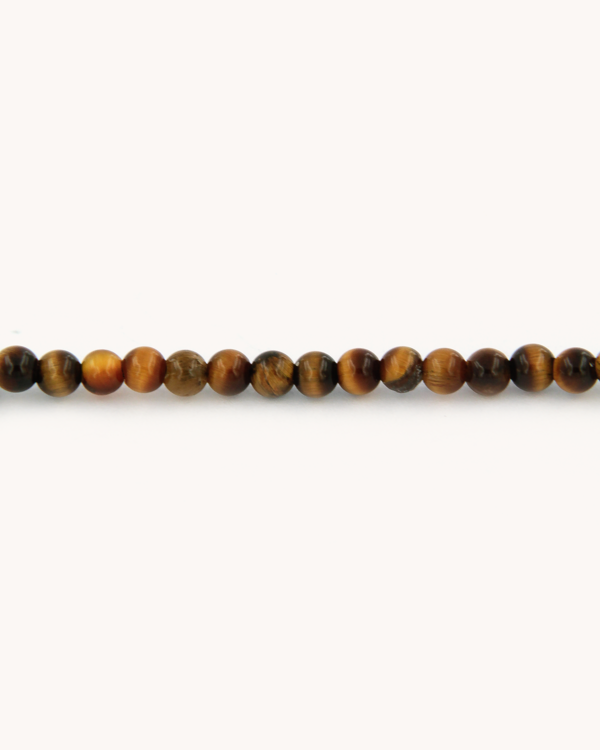 Collana Coloris Luna nel Crepuscolo Dorato con perline di occhio di tigre e Luna in Venere dipinta a mano in smalto a fuoco