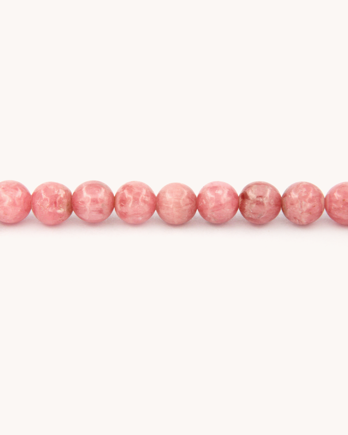 Collana Coloris Angelo nel Rosa Floreale con perline di rodocrosite e angelo dipinto a mano in smalto a fuoco