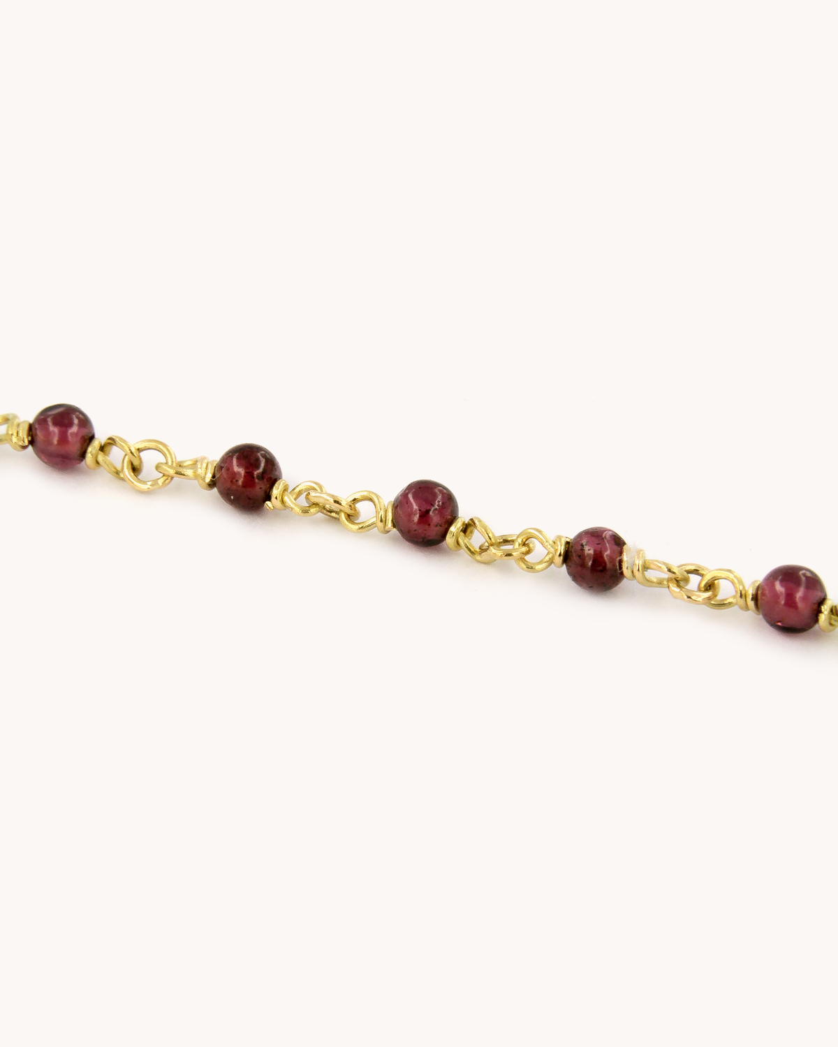 Collana Mediterraneo Base in oro giallo 18K con perline di granato