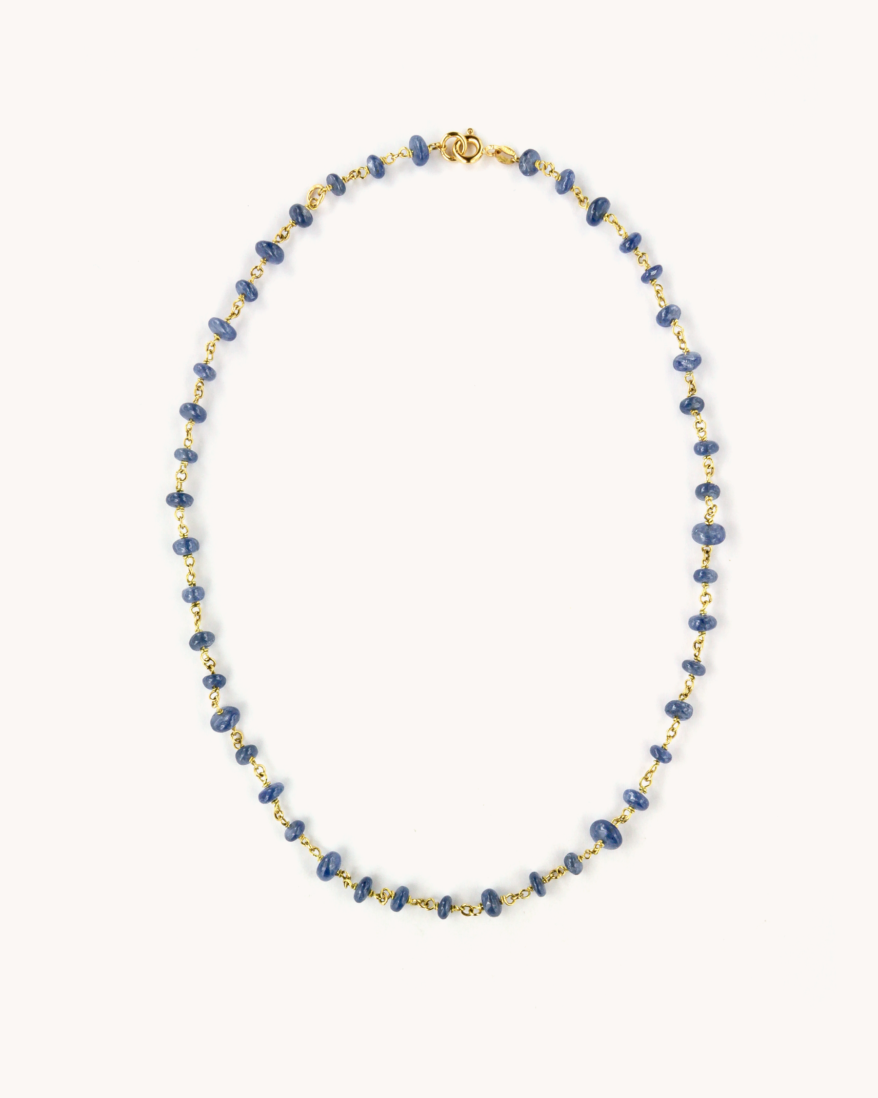 Collana Mediterraneo in oro giallo 18 carati con radici di zaffiri - Merù Gioielli