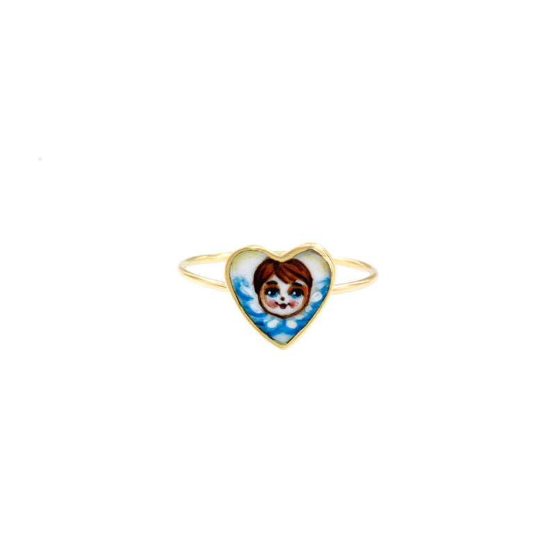 Anello a Cuore Angelo Azzurro