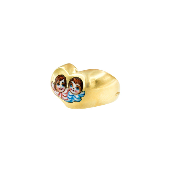 Anello a Cuore con Angeli