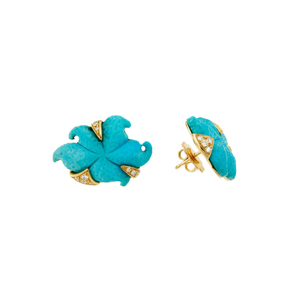 Turquoise Sea Star Earrings 