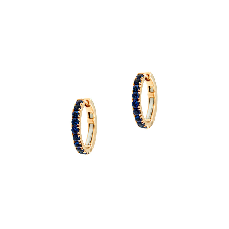 Sapphire Hoop Earrings 