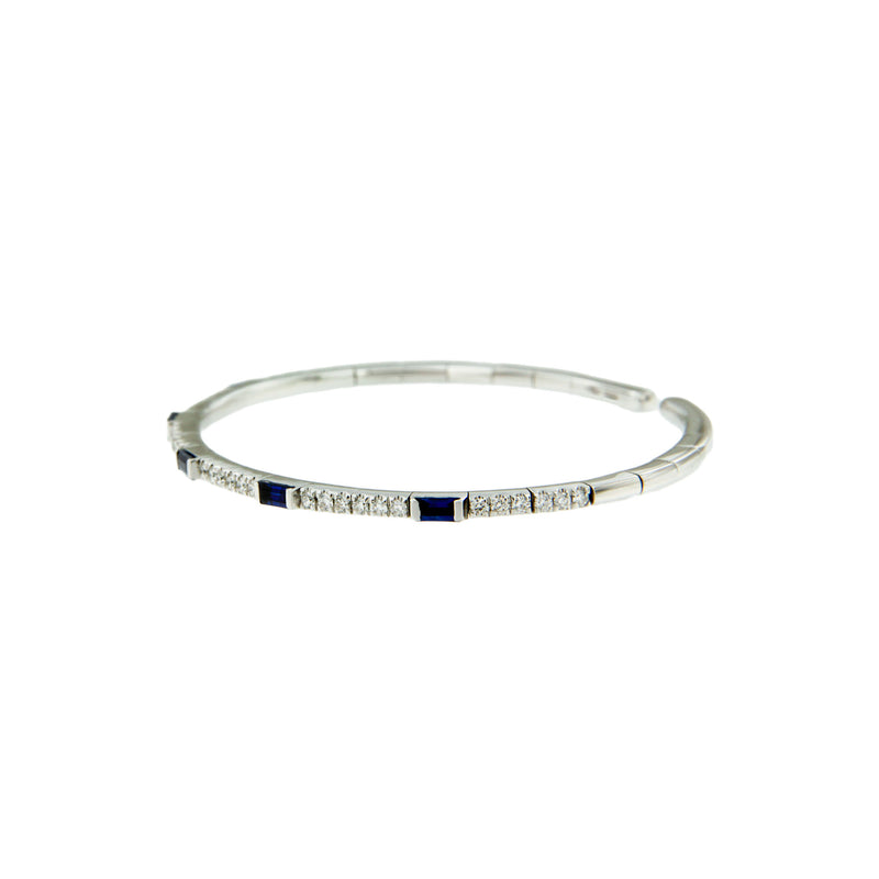 Sapphire and Diamond Cuff Bracelet