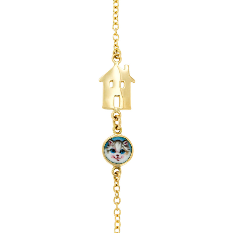 Cat and House Bracelet