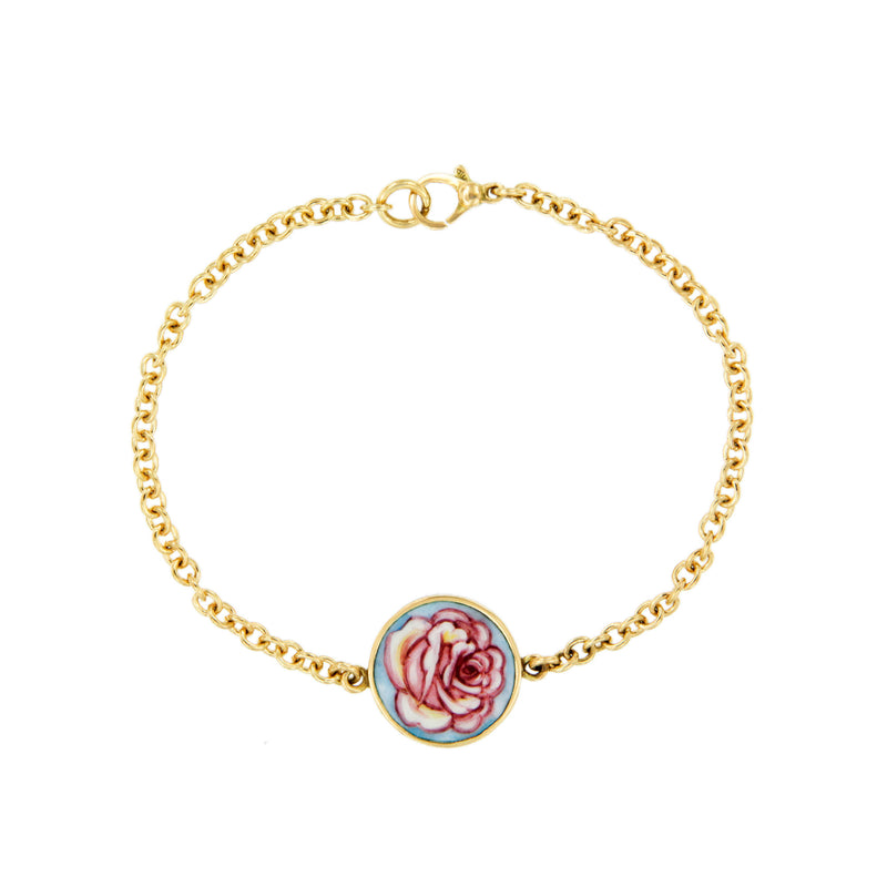 Rose Enamel Bracelet