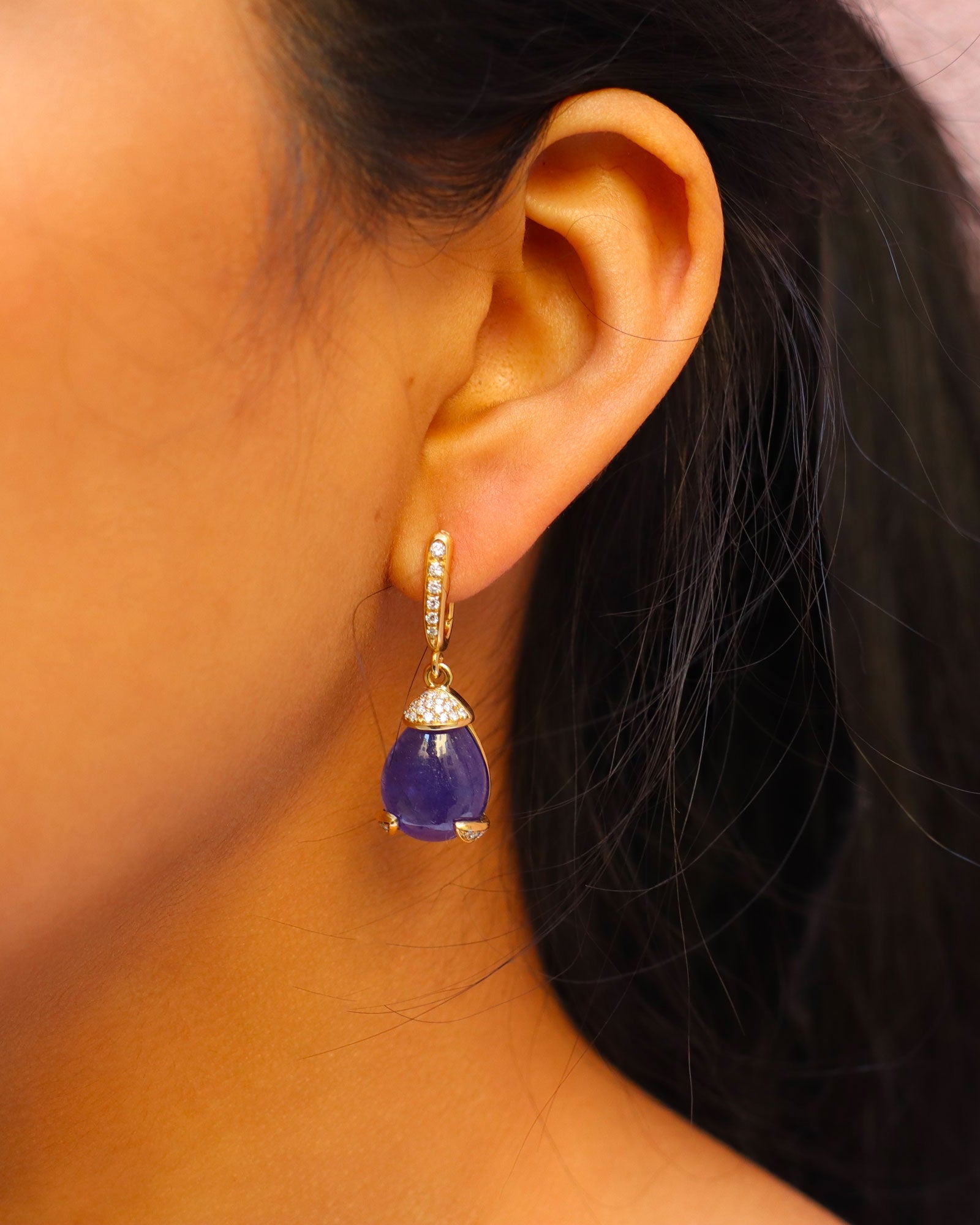 Orecchini Pendenti Tanzanite