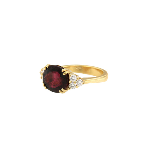 Anello Rubellite e Diamanti