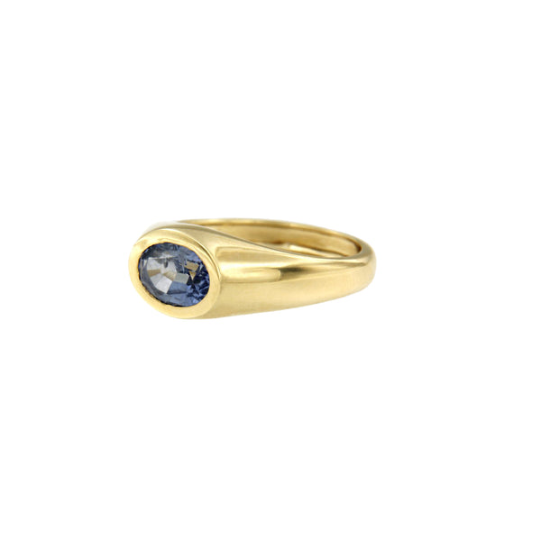 Light Blue Sapphire Dome Ring