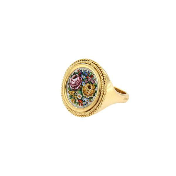 Flower Bouquet Micro-Mosaic Ring
