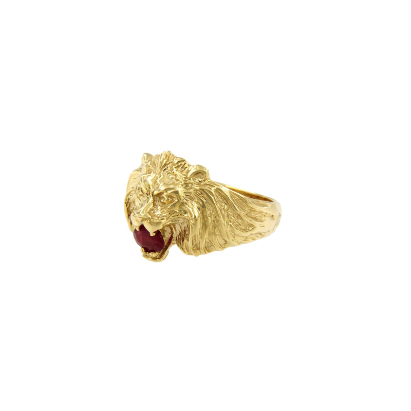 Lion and Ruby Ring