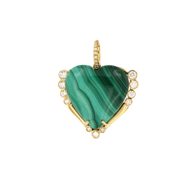 Buy Natural Malachite Heart Sterling Silver Necklace, Green Healing  Meditation Crystal Heart Pendant Online in India - Etsy