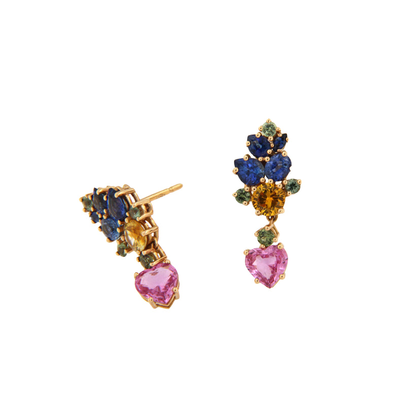 Colourful Sapphire Earrings 
