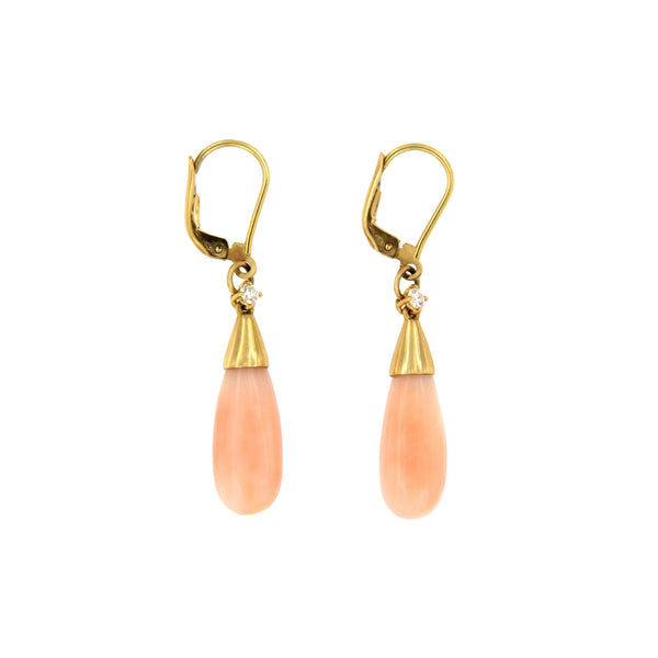Pink Coral Drop Earrings